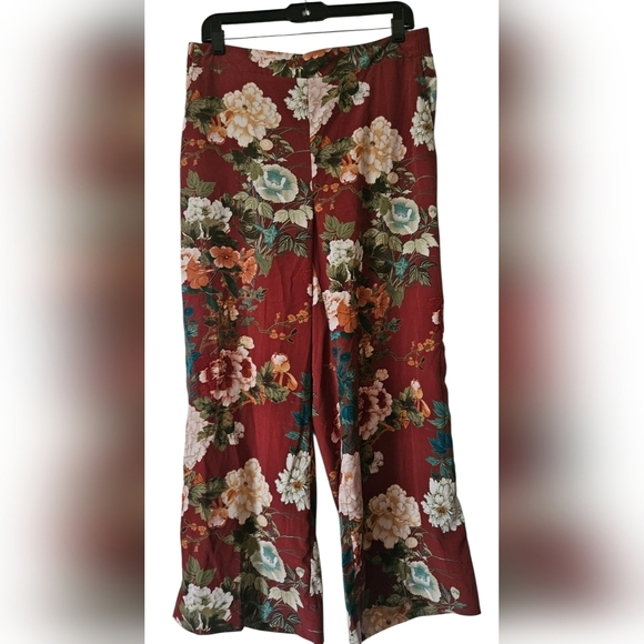 Chico's Floral Palazzo Pants Women 2R - Picture 3 of 7
